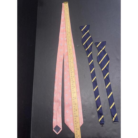 Brooks‎ Brothers Quiet Luxury Designer Business Preppy Silk Standard Bow Tie Lot - Picture 4 of 13